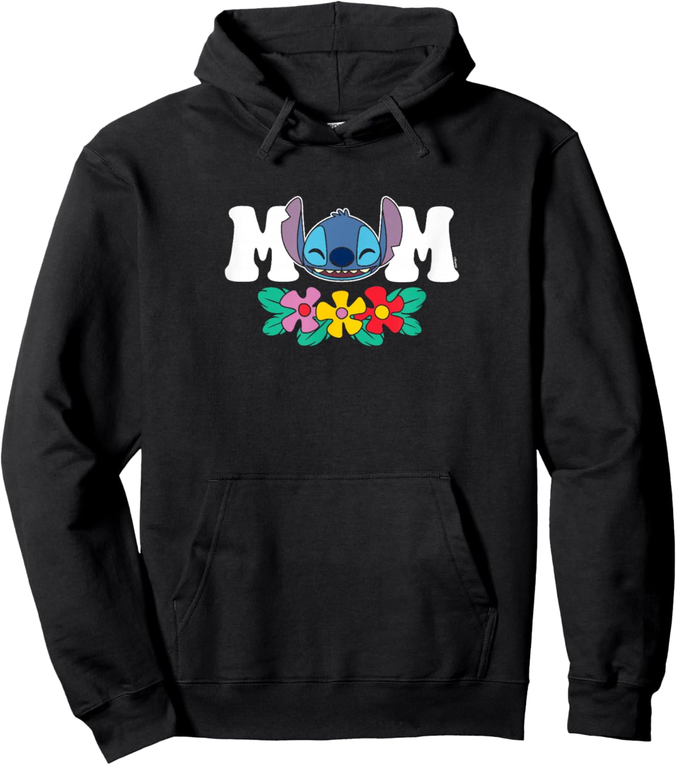 Lilo & Stitch - Mom Floral Flowers Hoodie - Hoodie | Black