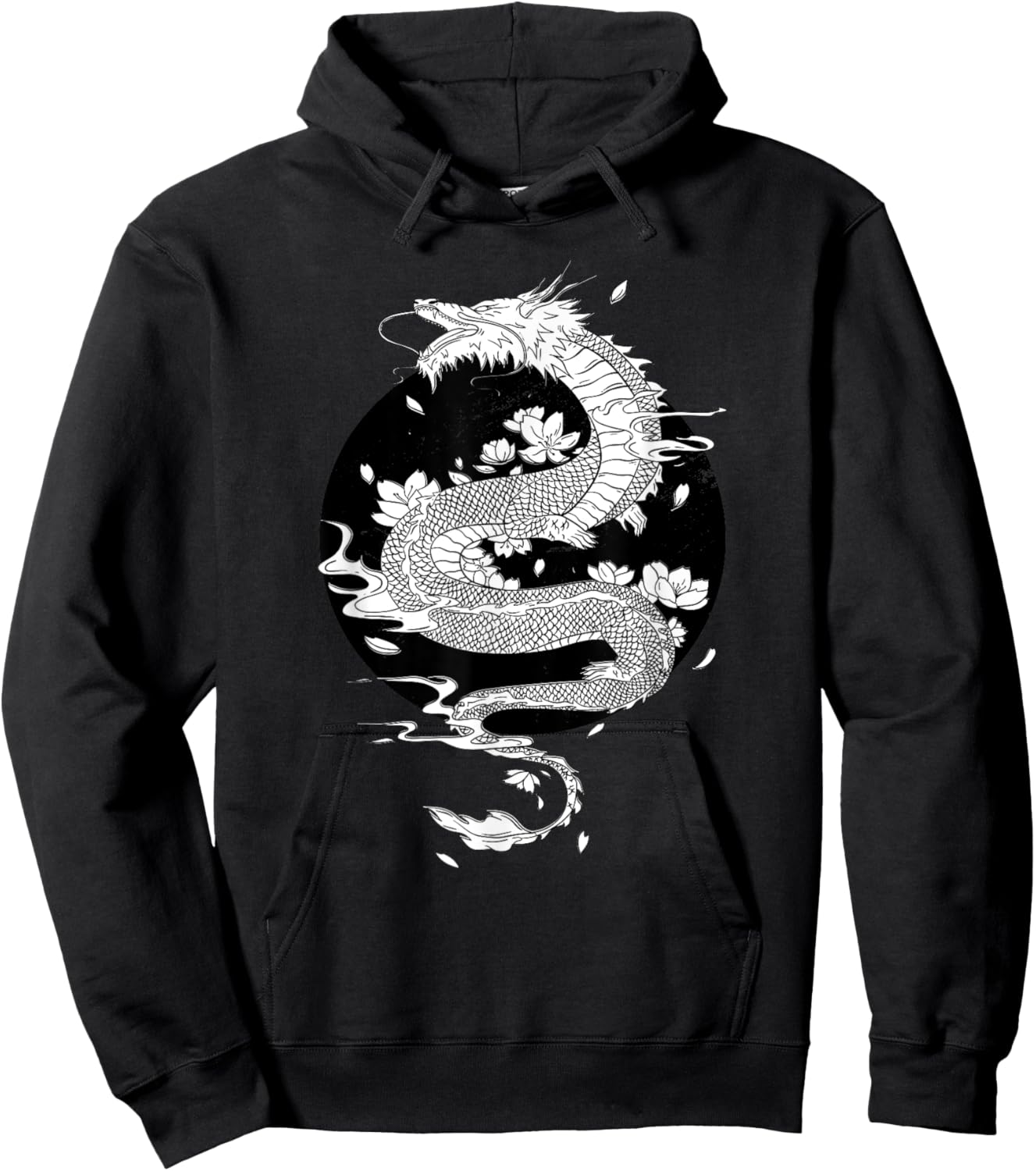 Japanese Dragon Japanese Flag Vintage Retro Japan Hoodie - Hoodie | Black