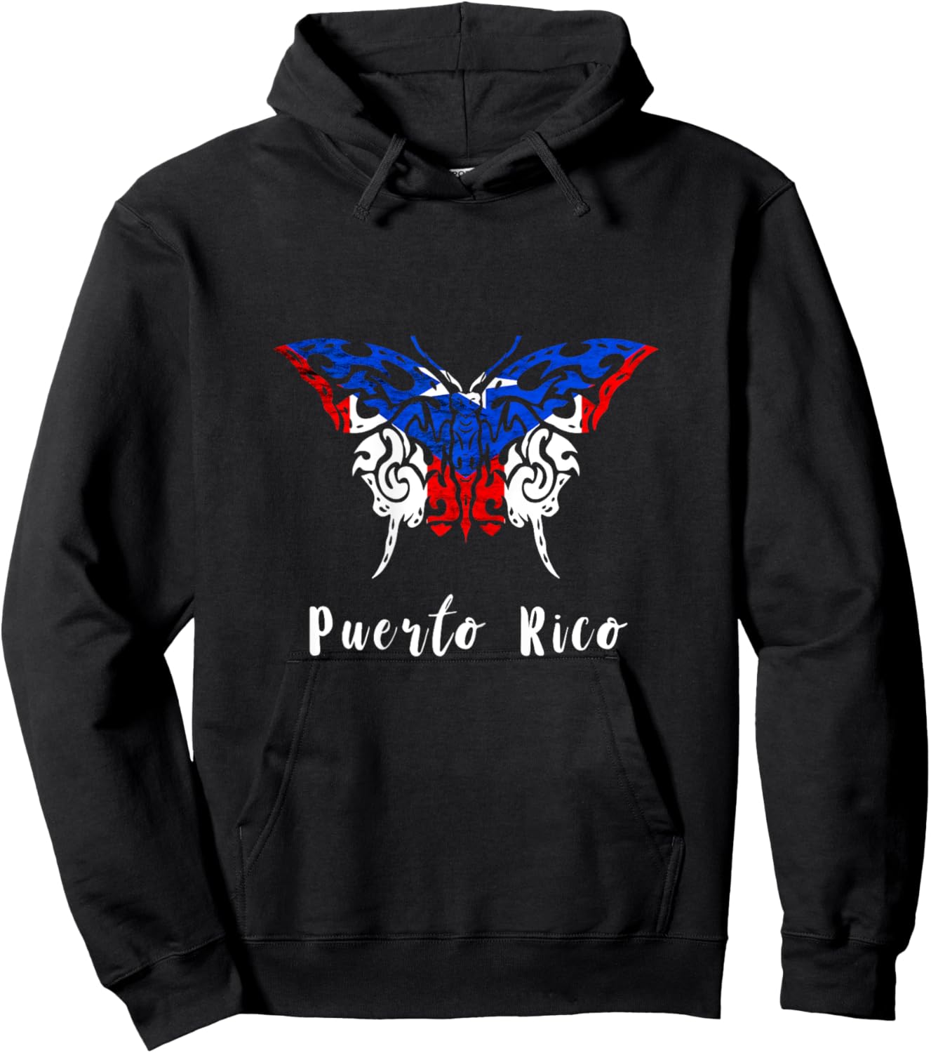 Puerto Rico Puerto Rican Butterfly Puerto Rico Pride Hoodie - Hoodie | Black
