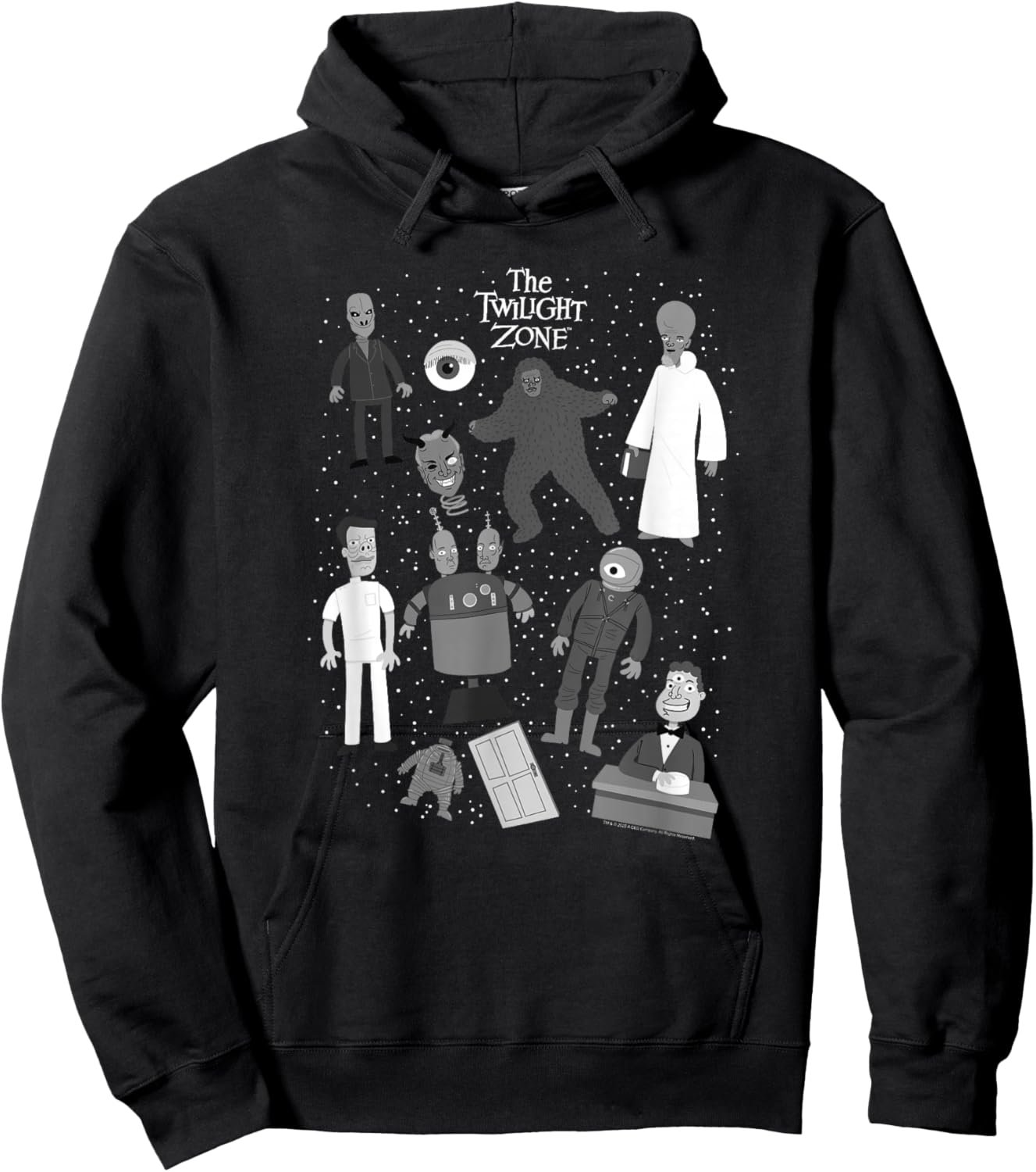 The Twilight Zone Classic Monsters Group Poster Hoodie - Hoodie | Black