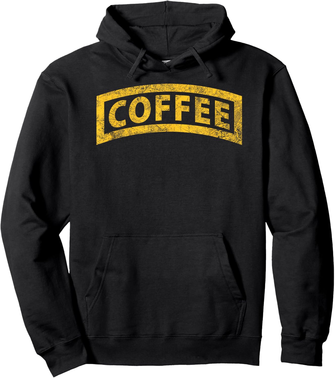 American Marauder: Distressed Coffee Ranger Tab Hoodie - Hoodie | Black