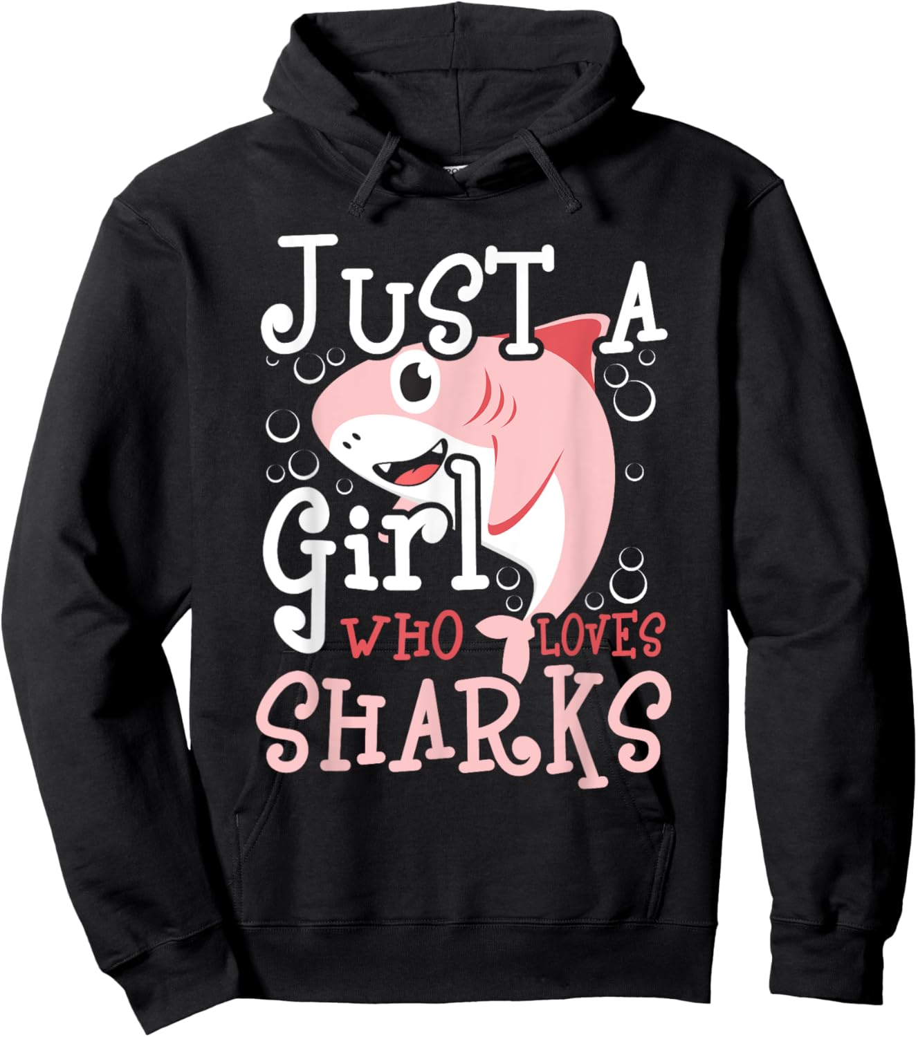 Just A Girl Who Loves Sharks - Marine Biologist Shark Lovers Hoodie - Hoodie | Black
