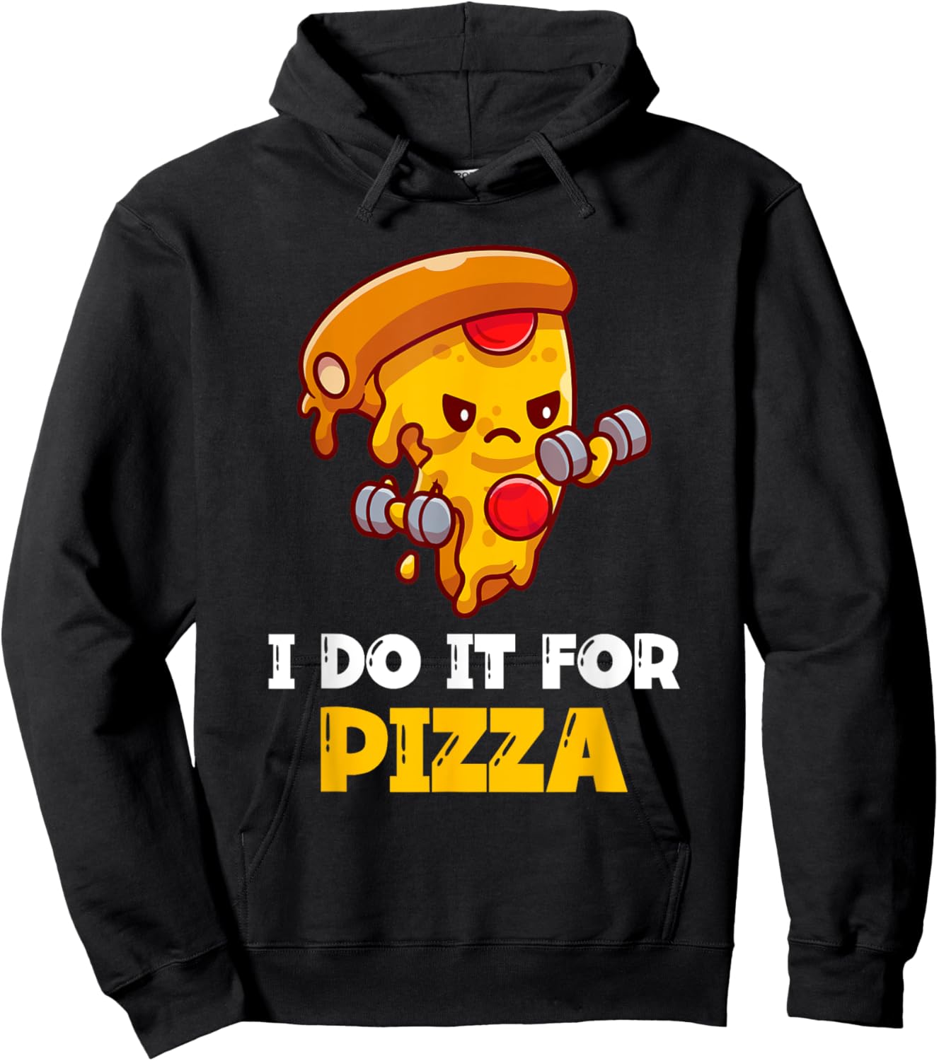 I Do It For Pizza Funny Training Workout Hoodie - Hoodie | Black