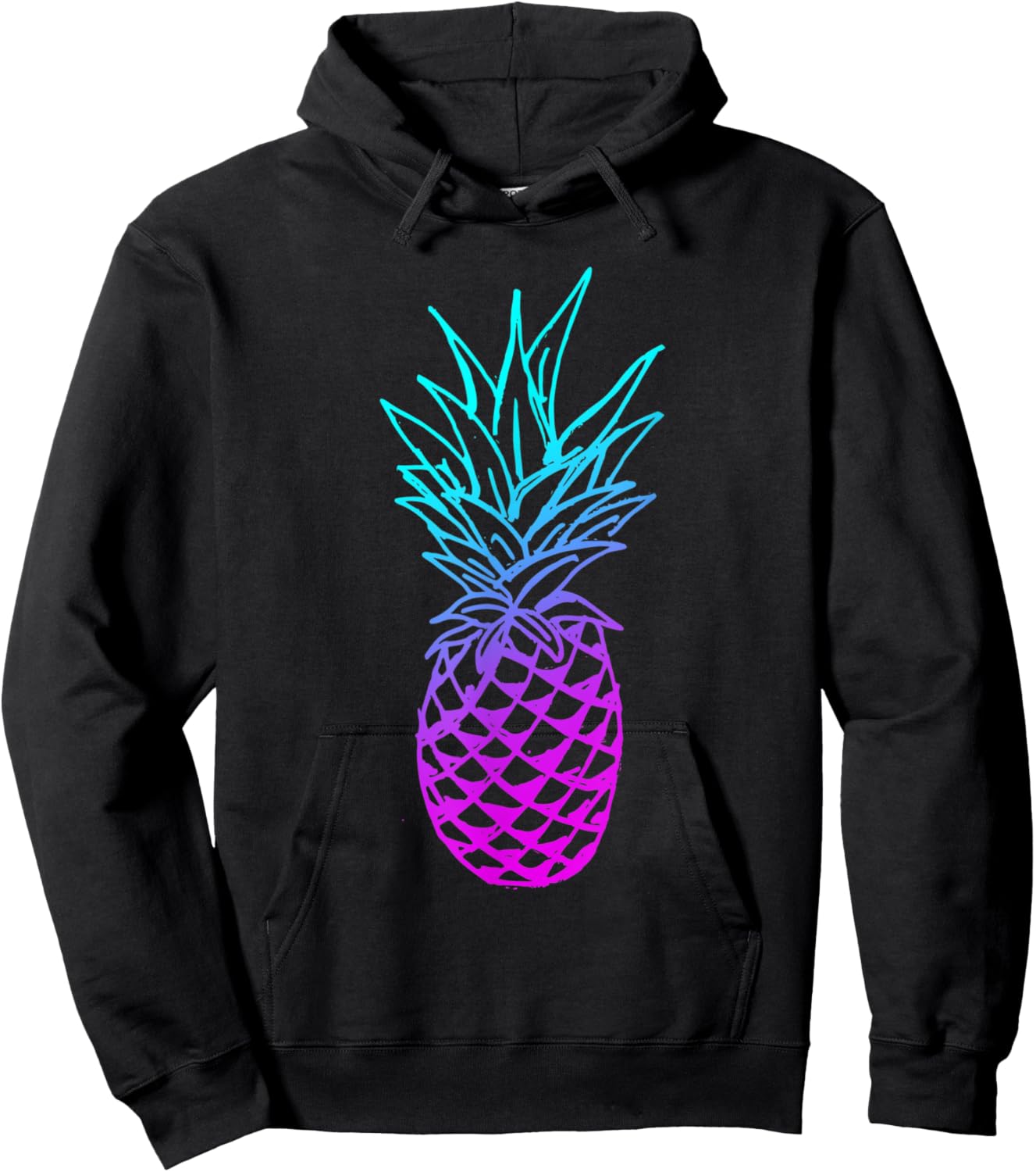 Pineapple Glow Hoodie - Hoodie | Black