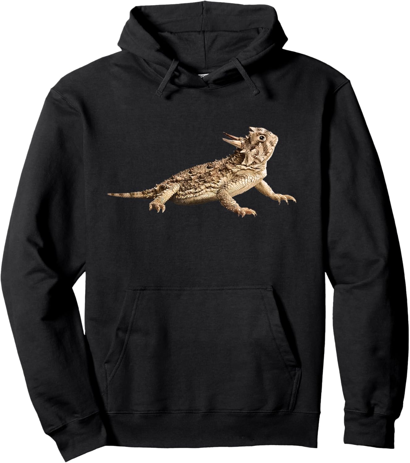 Horned Toad Portrait Hoodie - Hoodie | Black