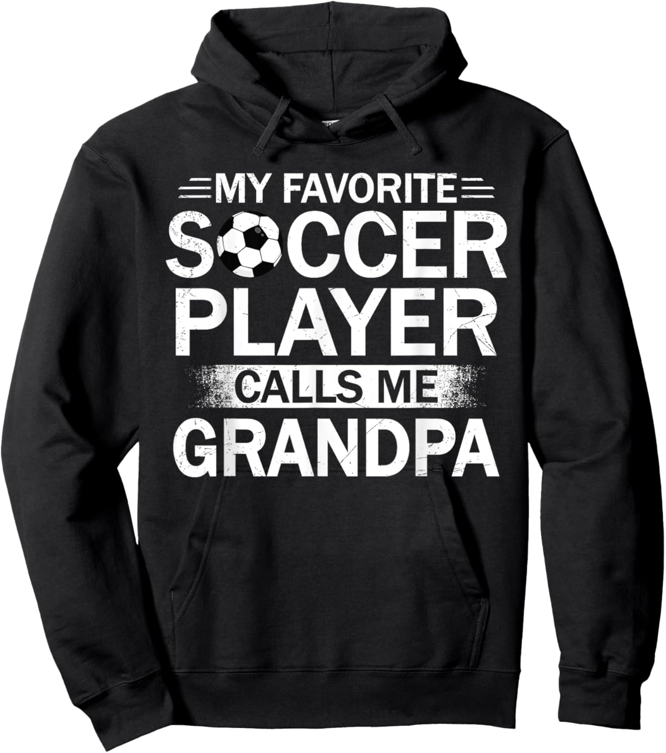 My Favorite Soccer Player Calls Me Grandpa Father's Day Hoodie - Hoodie | Black