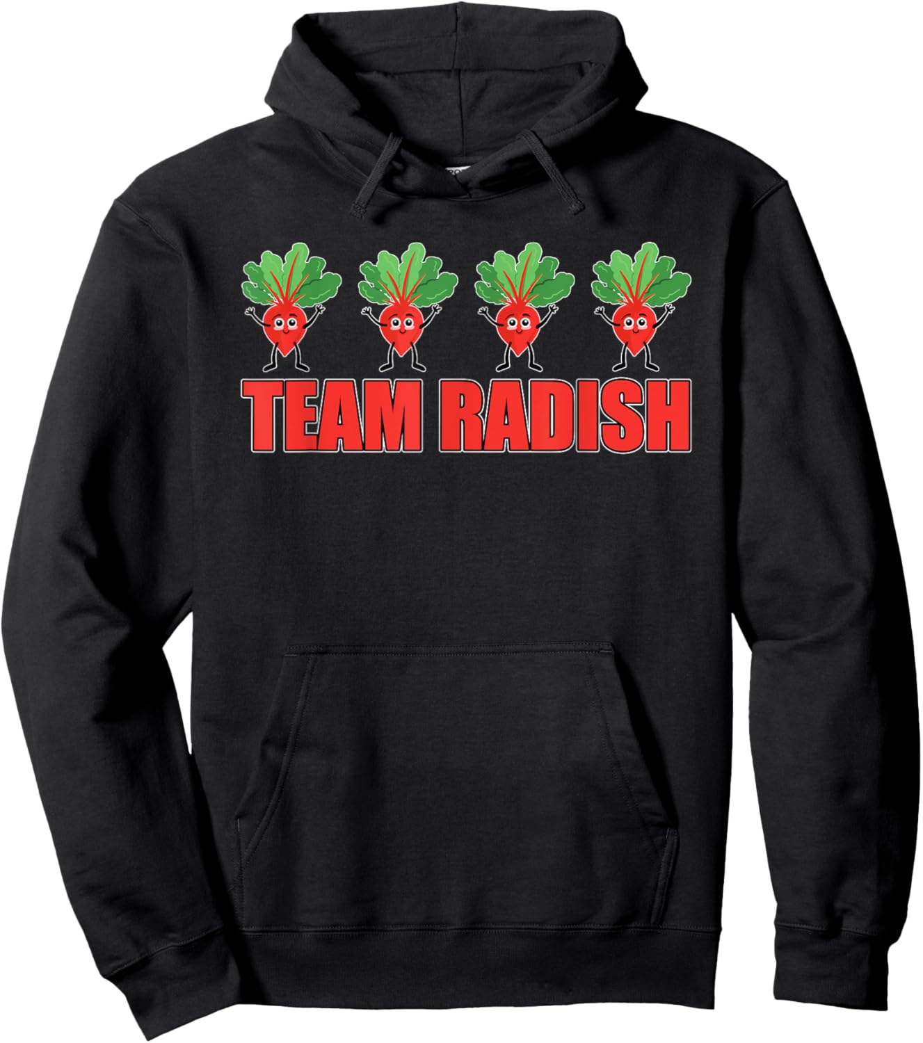 Cute Team Radish Apparel Vegetable Lover Radishes Hoodie - Hoodie | Black