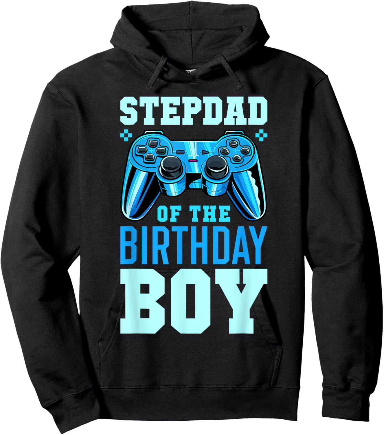 Stepdad of the Birthday Boy Matching Video Gamer Birthday Hoodie - Hoodie | Black