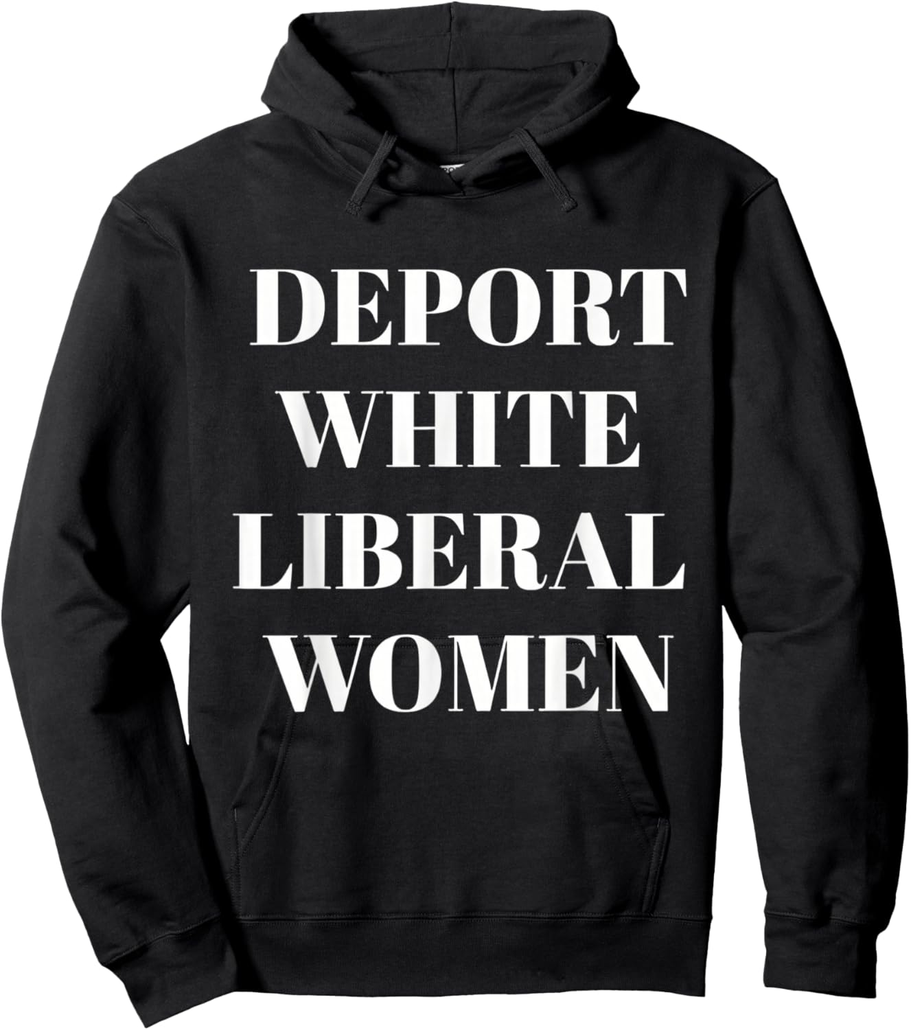 Deport White Liberal Women Hoodie - Hoodie | Black