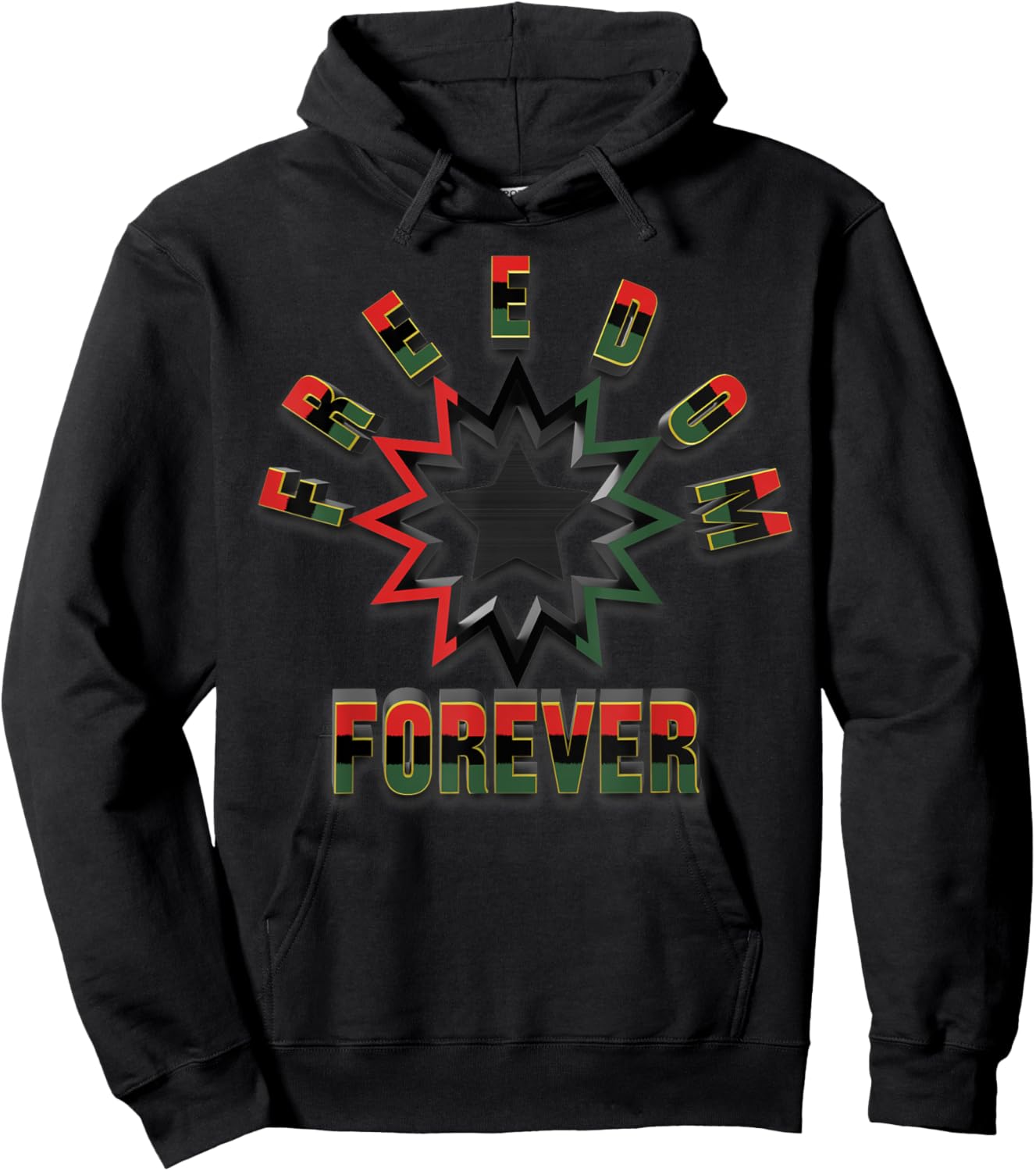 Juneteenth Freedom Forever Hoodie - Hoodie | Black