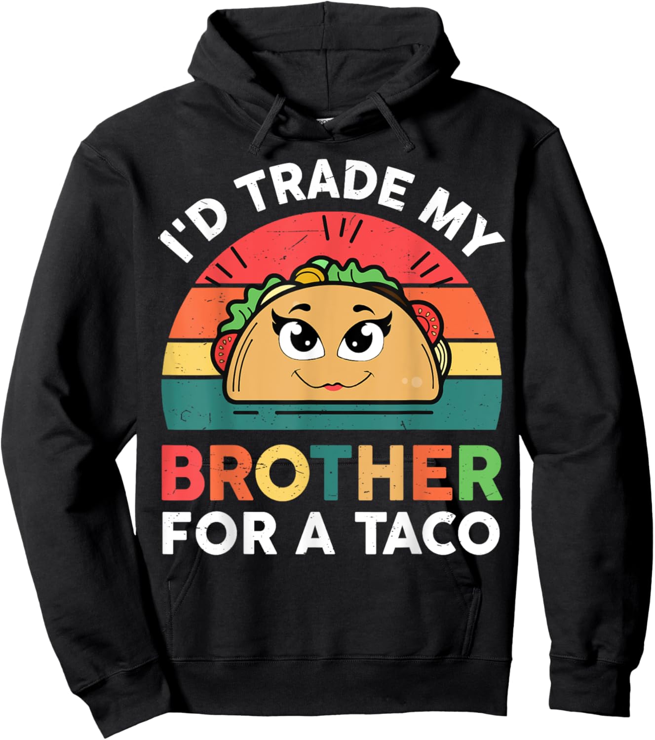 Cinco De Mayo Trade Brother For A Taco Twosday Girl Toddler Hoodie - Hoodie | Black