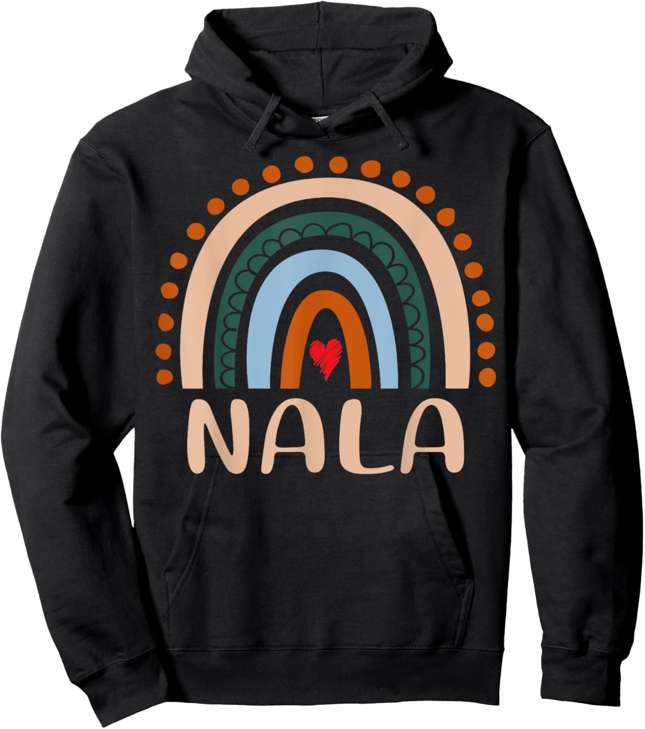 Nala Name Personalized Funny Women Rainbow Nala Hoodie - Hoodie | Black
