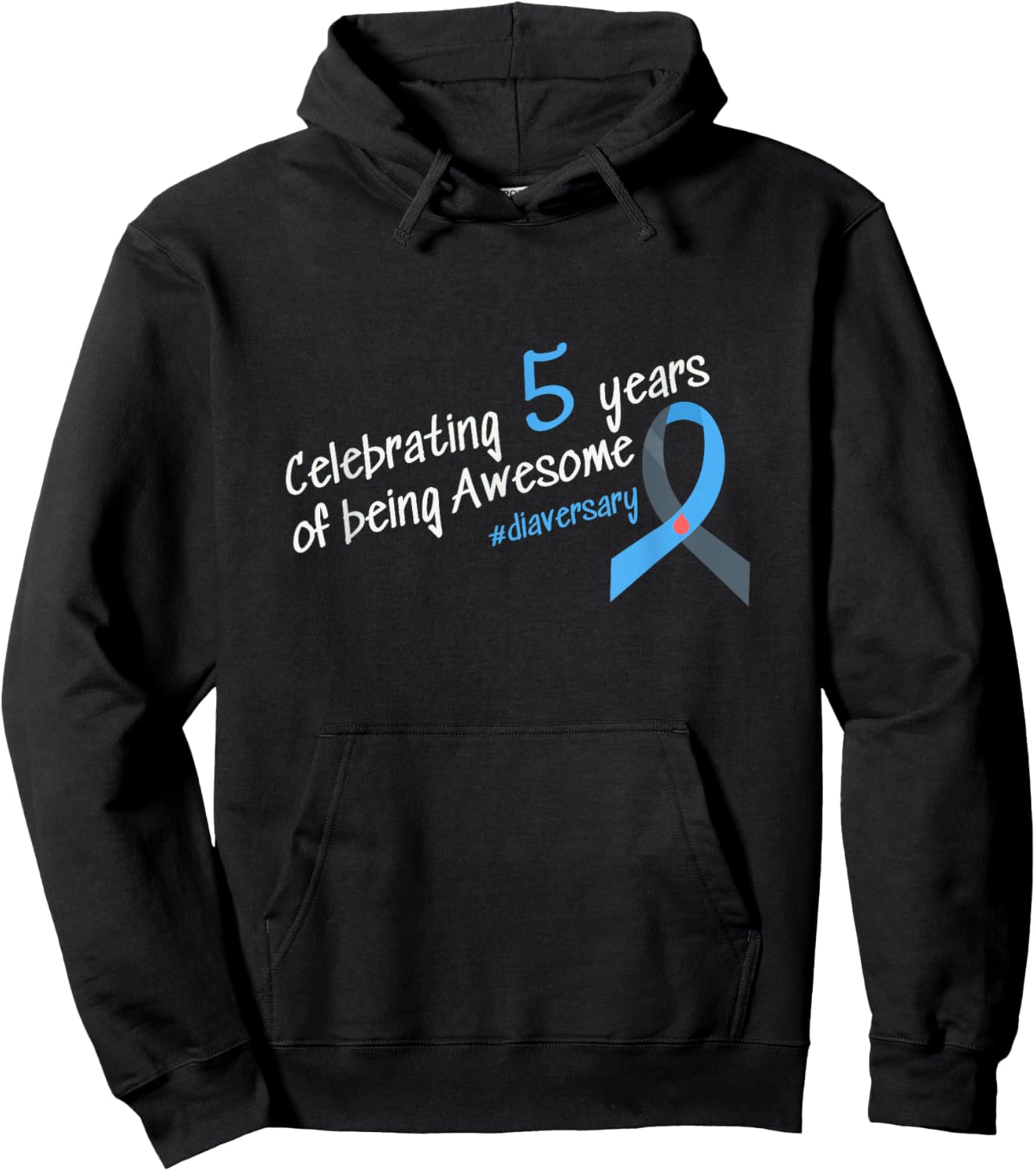 Fifth Diaversary, Celebrating 5 years of being Awesome Hoodie - Hoodie | Black