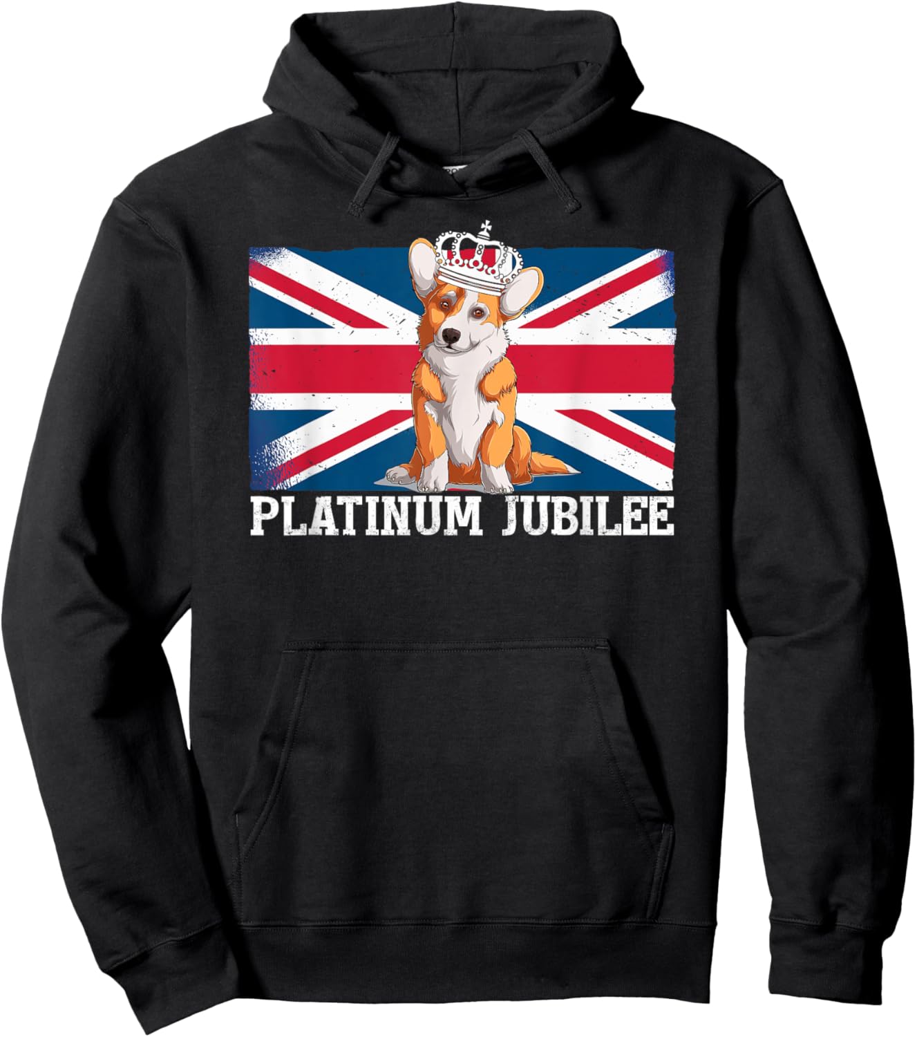 British Queen Monarchy Platinum Jubilee 70th Anniversary Hoodie - Hoodie | Black