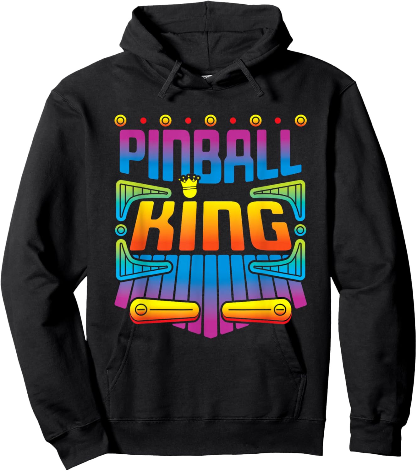 Pinball Machine King Men Boys Hoodie - Hoodie | Black