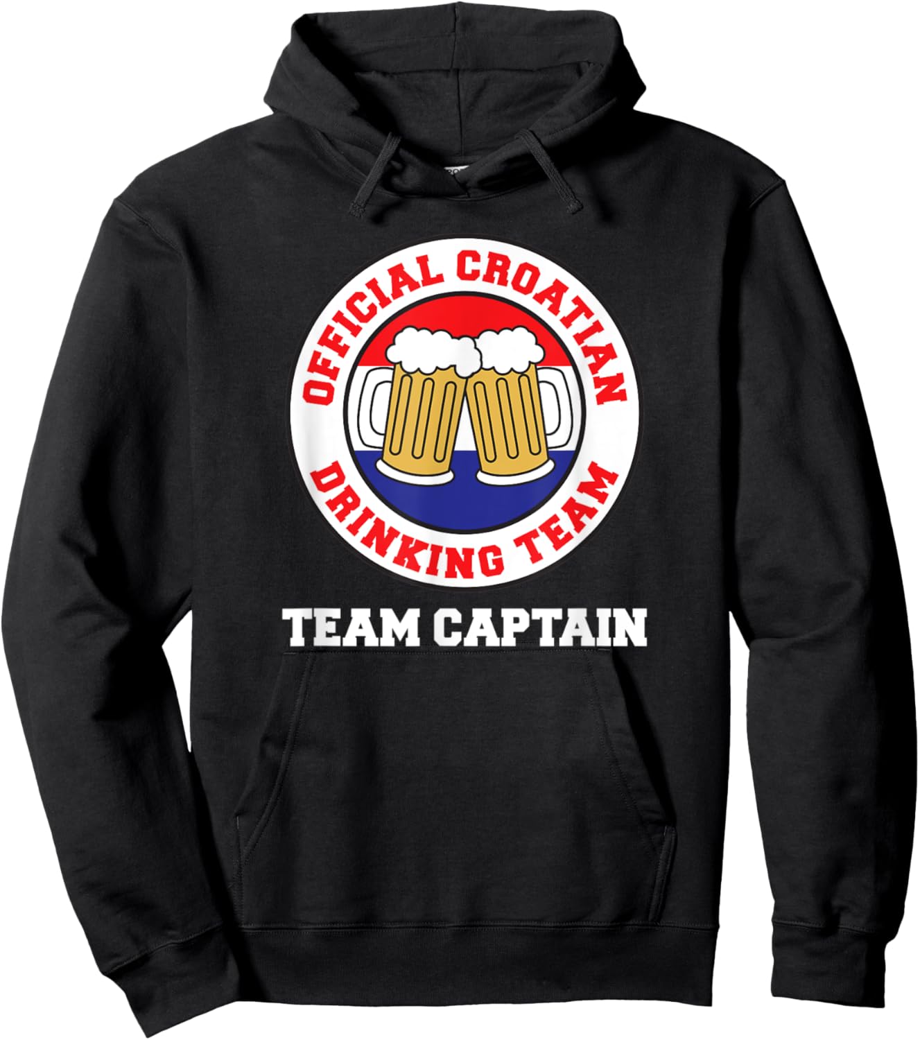 Official Croatian Drinking Team Captain Hoodie - Hoodie | Black