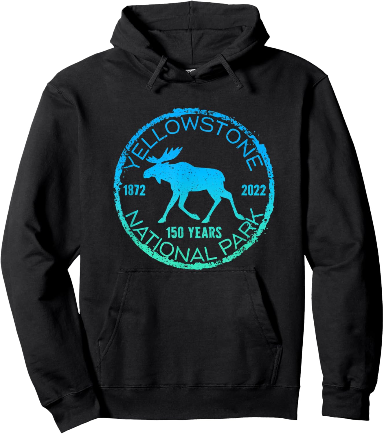 Yellowstone National Park 150 Year Anniversary Souvenir Hoodie - Hoodie | Black