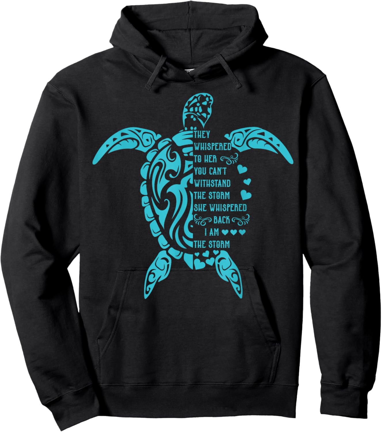 Hawaiian Sea Turtle Funny Turtles Gifts For Girls, Women Hoodie - Hoodie | Black