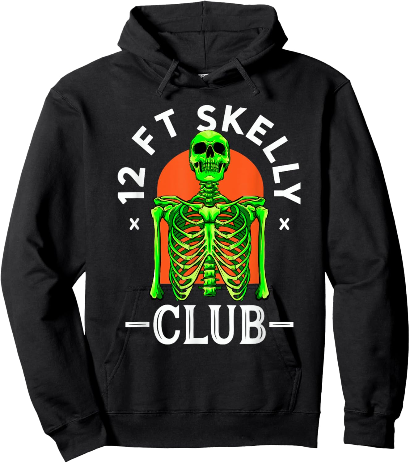 12ft Skelly Club - Halloween 12 Foot Skeleton Appreciation Hoodie - Hoodie | Black