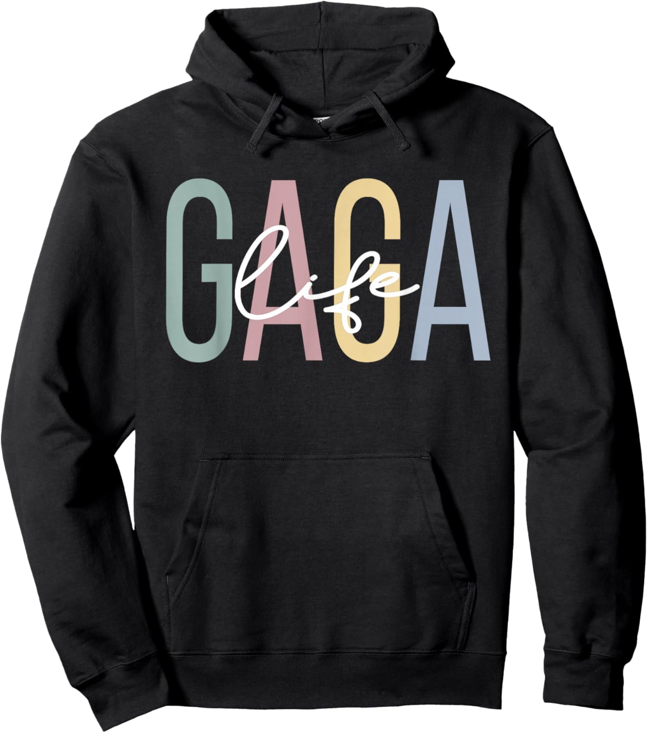 Gaga Life Gaga Grandma Boho Gaga Grandmother Hoodie - Hoodie | Black