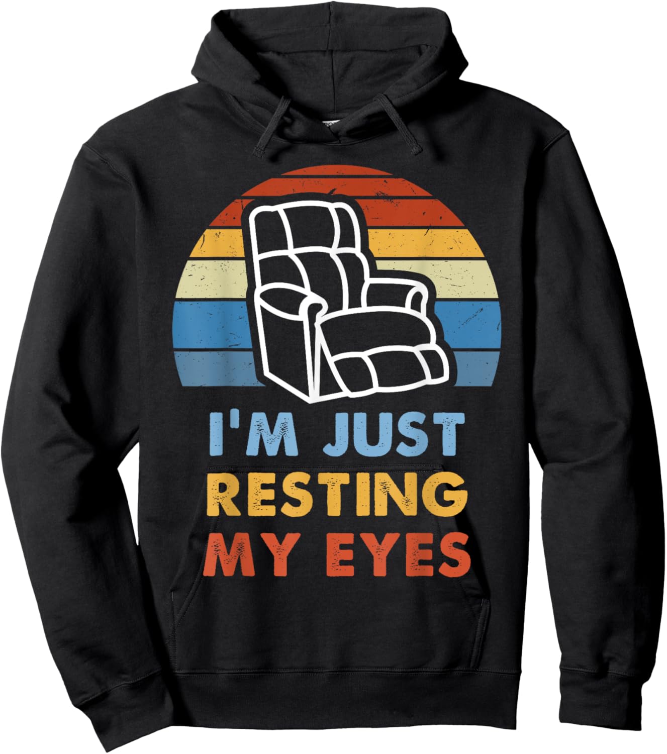 I'm Just Resting My Eyes Funny Vintage Dad Grandpa Gifts Hoodie - Hoodie | Black