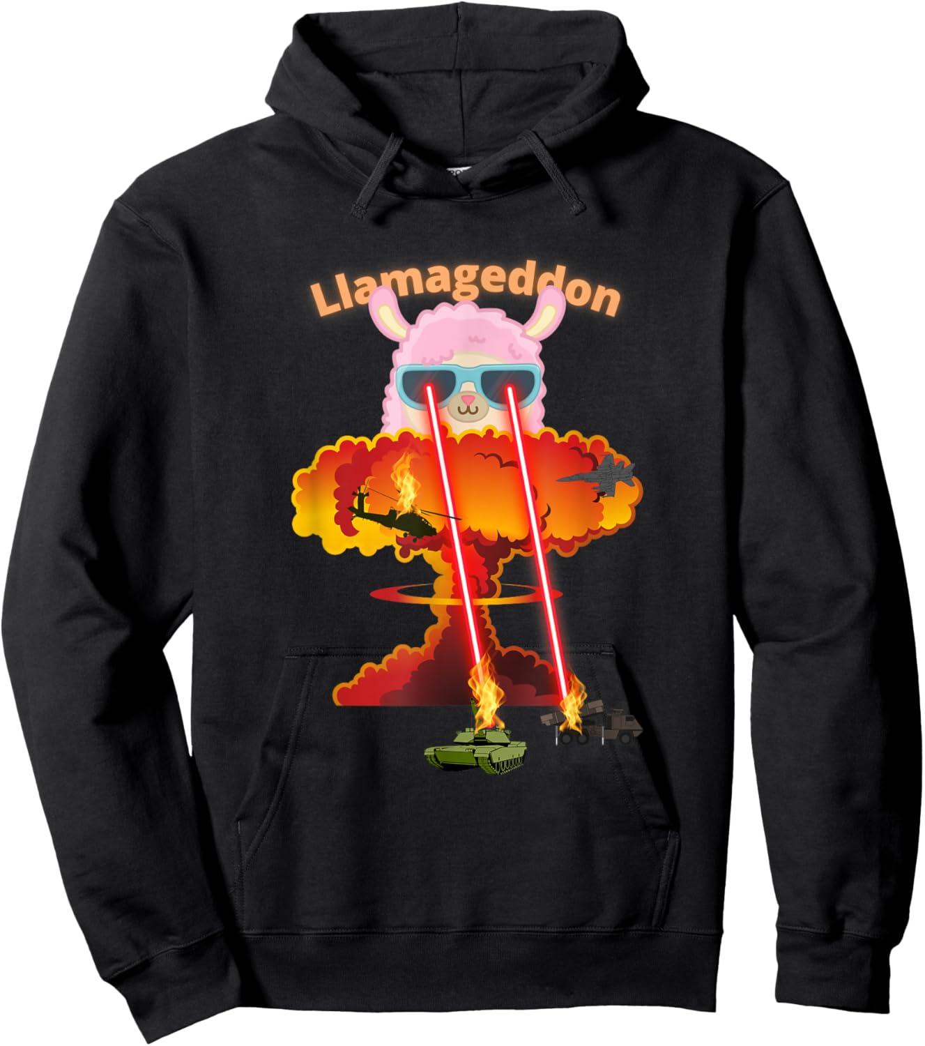 Funny Llamageddon Alpacalypse Weird Alpaca Llama Lovers Hoodie - Hoodie | Black