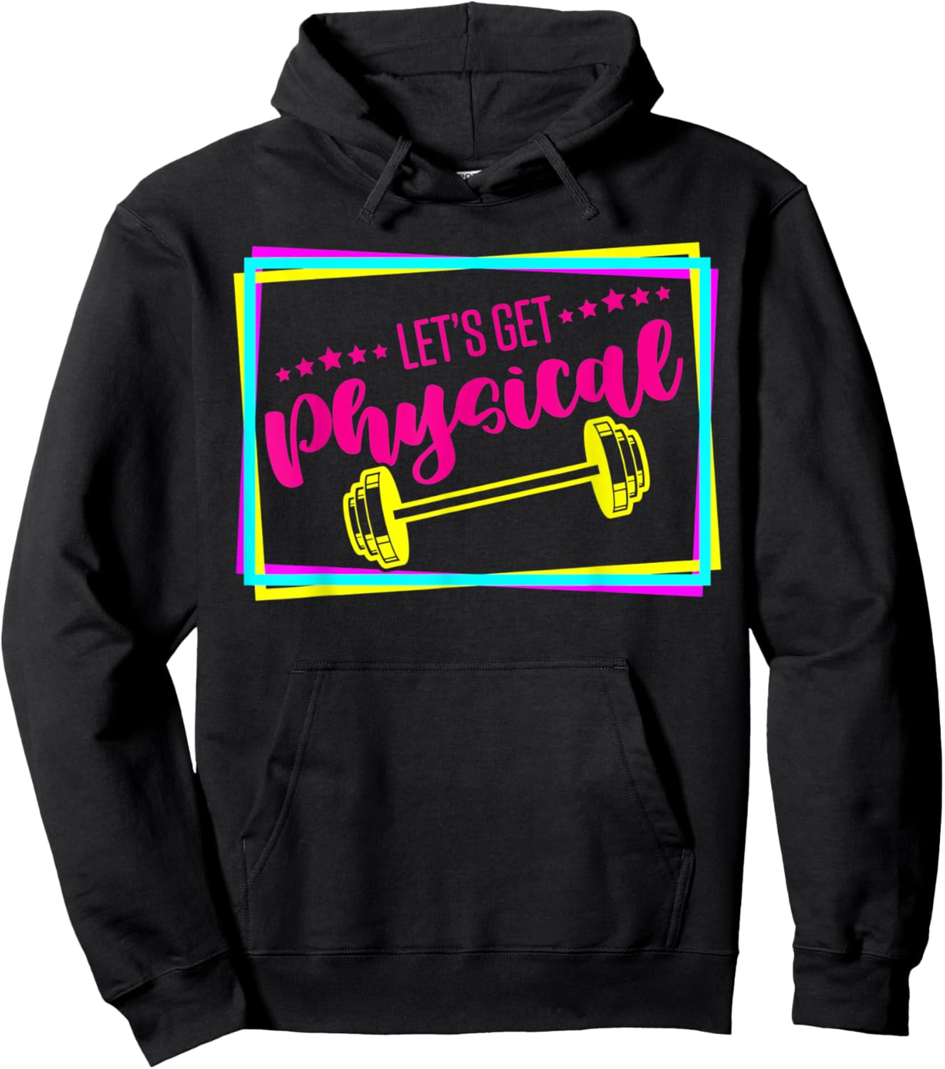 Lets Get Physical - Gym Fitness 80's Workout Hoodie - Hoodie | Black