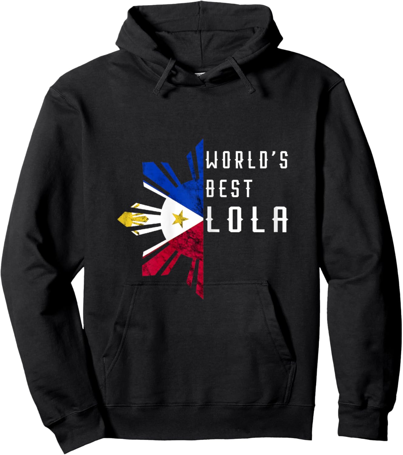 Philippines World's Best Lola Filipino Sun Pinay Flag Hoodie - Hoodie | Black