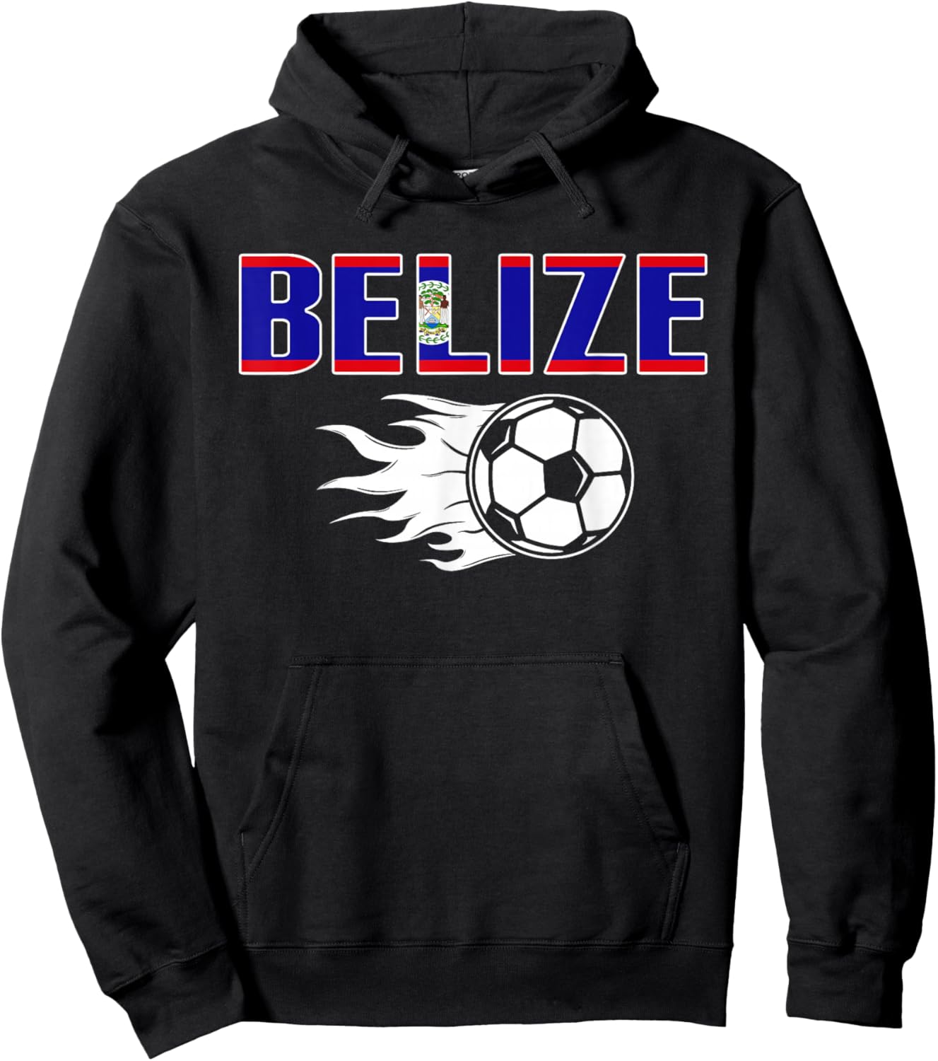 Proud Belize Soccer Fans Jersey - Belizean Football Lovers Hoodie - Hoodie | Black