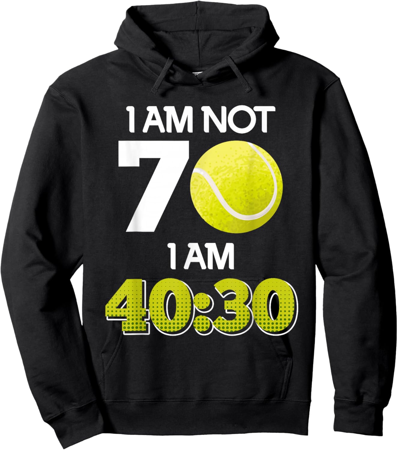 Tennis Player 70 Years 70th Birthday 70 Years Hoodie - Hoodie | Black