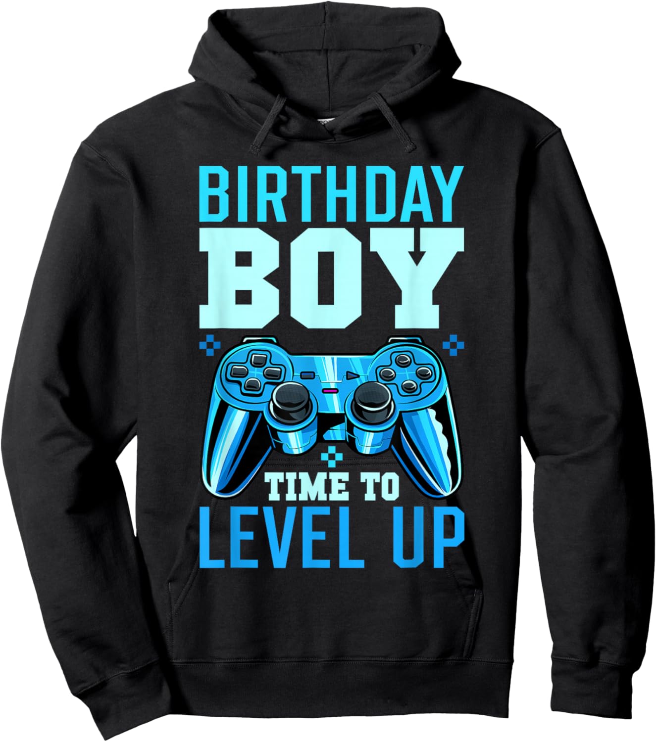 Level Up Birthday Boy Matching Gamer Party - Classic Fit, Black Hoodie - Hoodie | Black