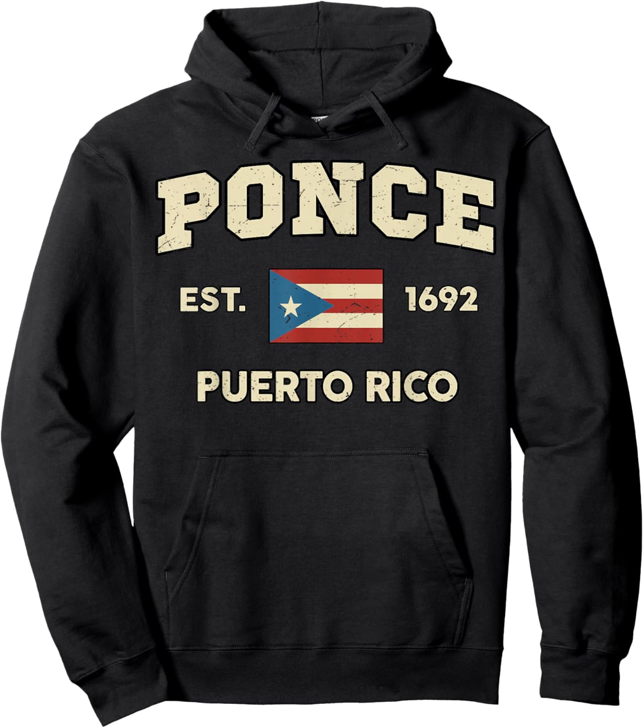 Ponce Puerto Rico Shirt Puerto Rican Flag Boricua Pride Hoodie - Hoodie | Black