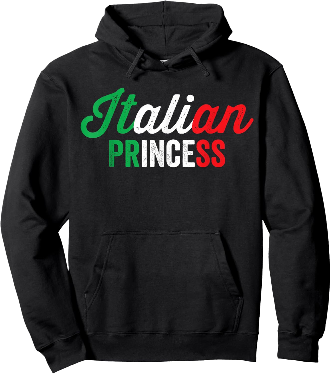 Italian Princess Funny Italian Girl Italia Hoodie - Hoodie | Black