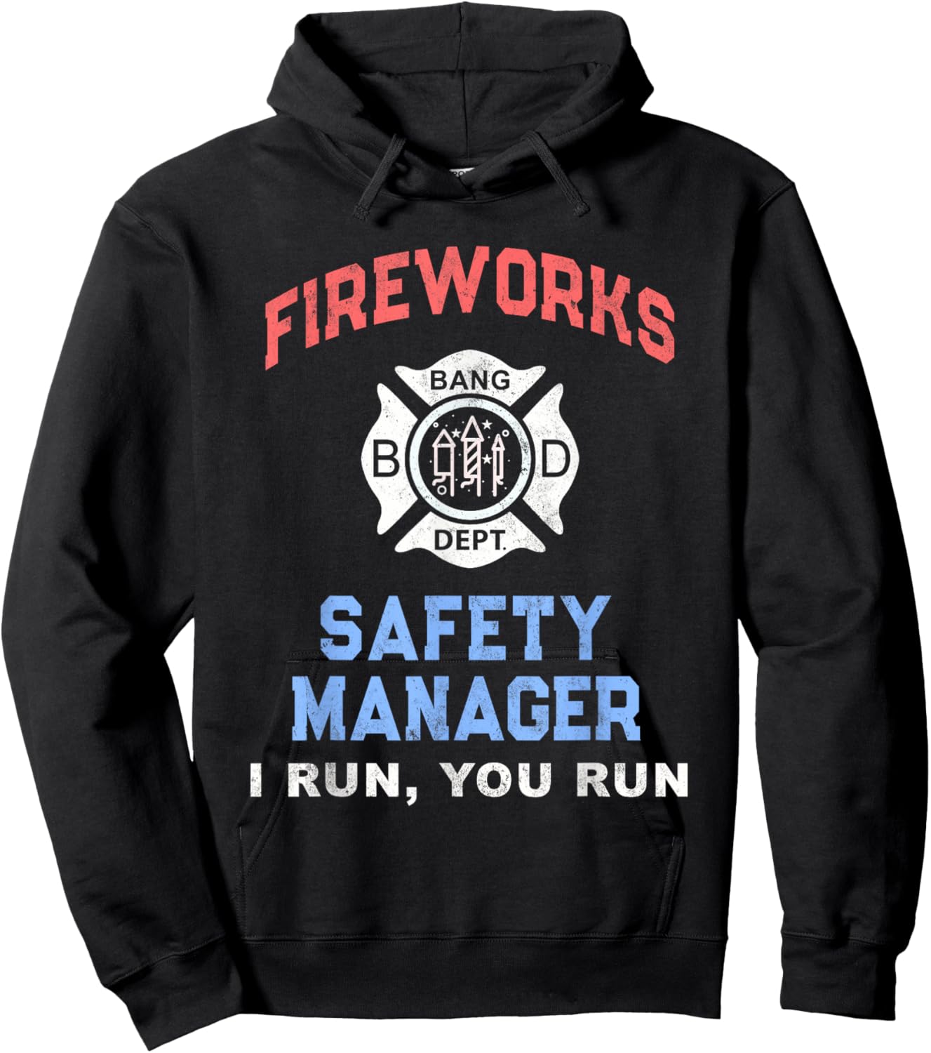 Funny FIREWORKS SAFETY MANAGER America Pyro Technician Hoodie - Hoodie | Black