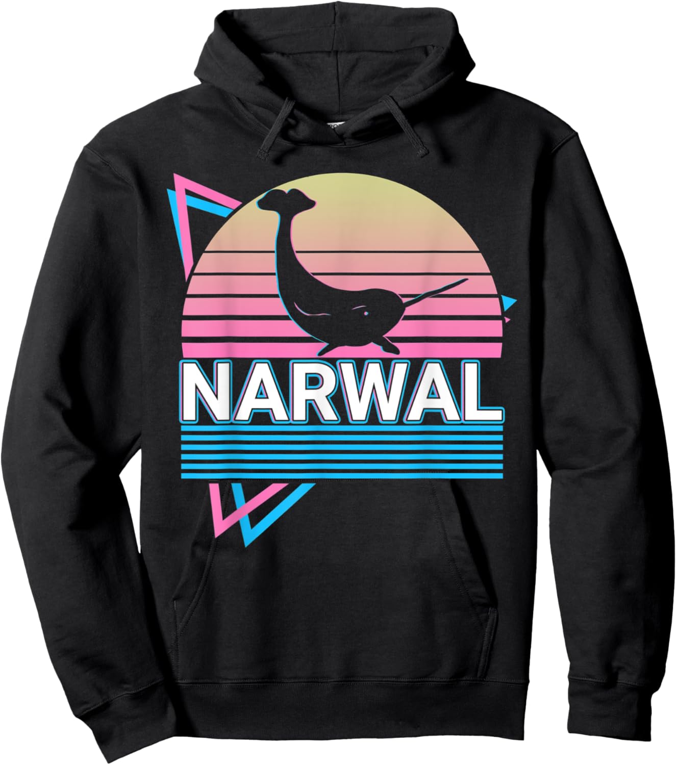 Narwal Retro Hoodie - Hoodie | Black