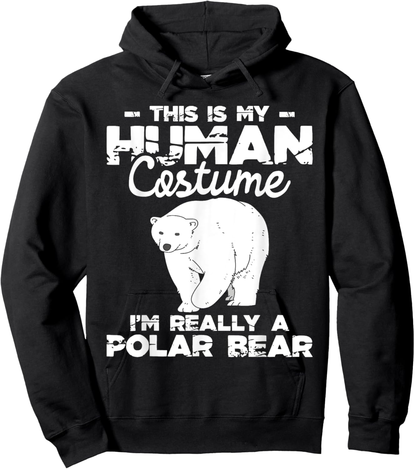 Human Costume - Polar Bear Lover Zookeeper Wildlife Hoodie - Hoodie | Black