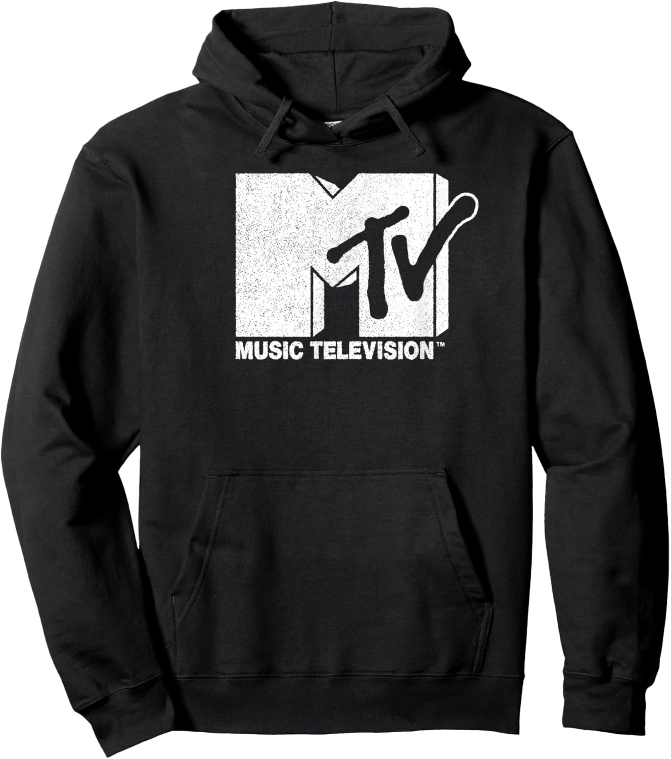 MTV Classic Distressed Logo Hoodie - Hoodie | Black