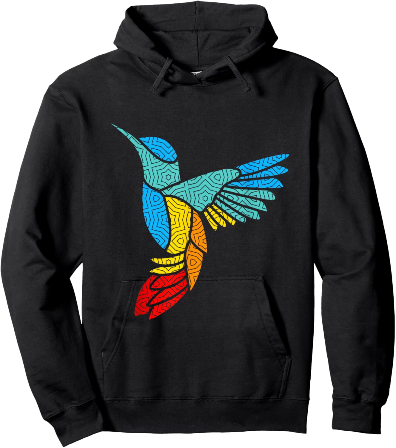 Colorful Bird Hummingbird Birds Mandala Art Hoodie - Hoodie | Black