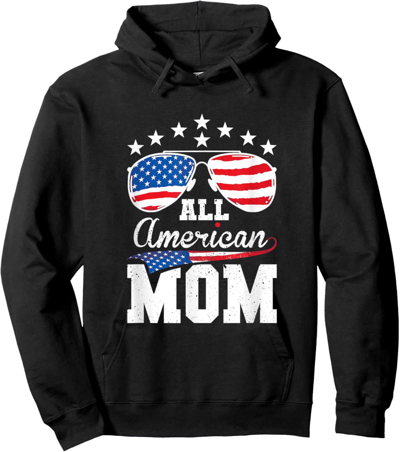 All American Mom 4th of July Matching Family Women Men Hoodie - Hoodie | Black
