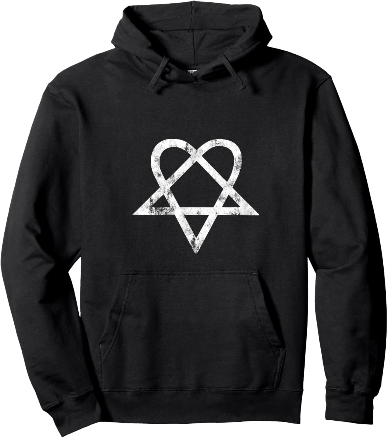 Opium Heart Pentagram Streetwear Hoodie - Hoodie | Black
