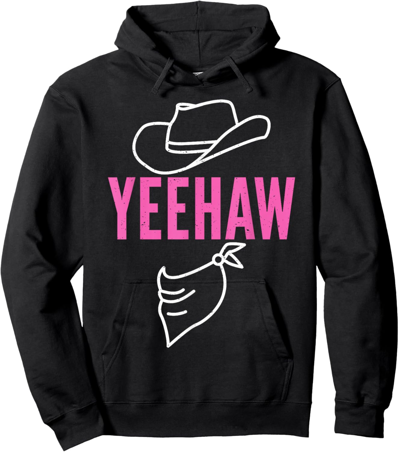 Yeehaw For Rodeo Cowgirl Hoodie - Hoodie | Black