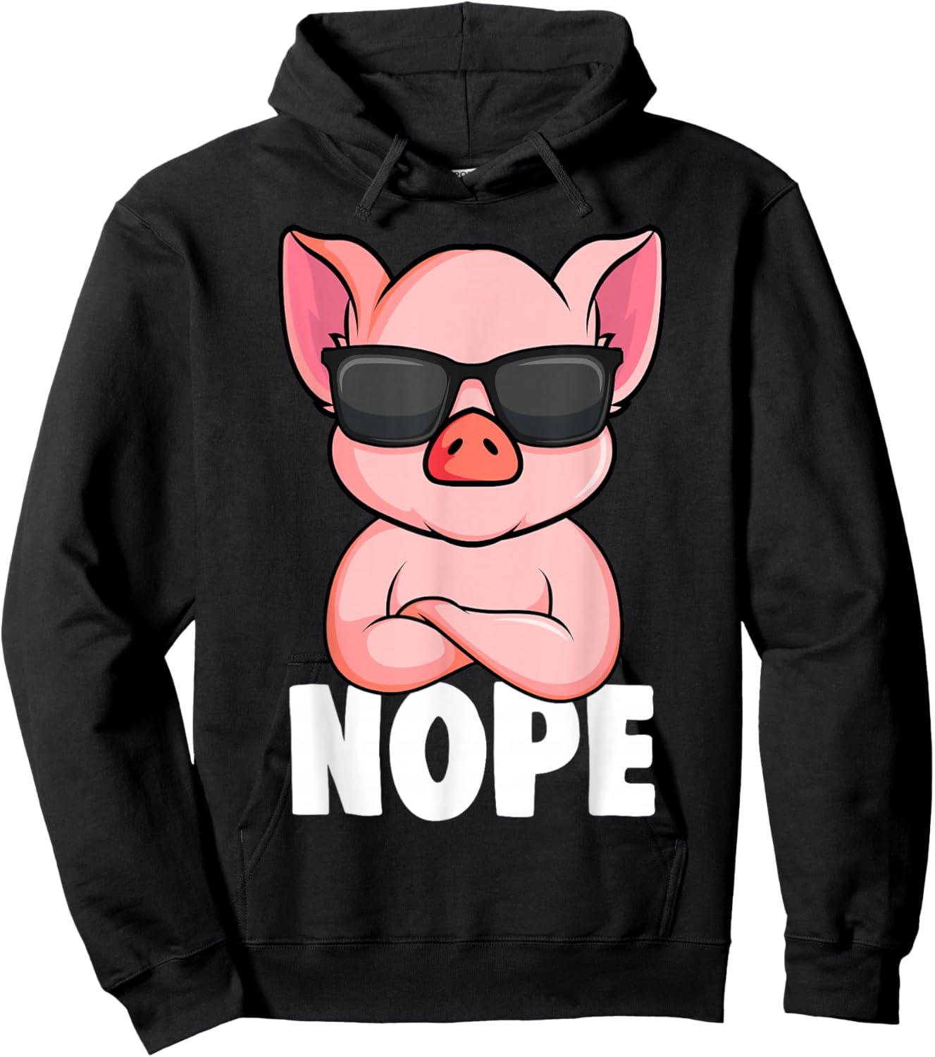 Pigs Nope Pig Children Girls Pig Hoodie - Hoodie | Black