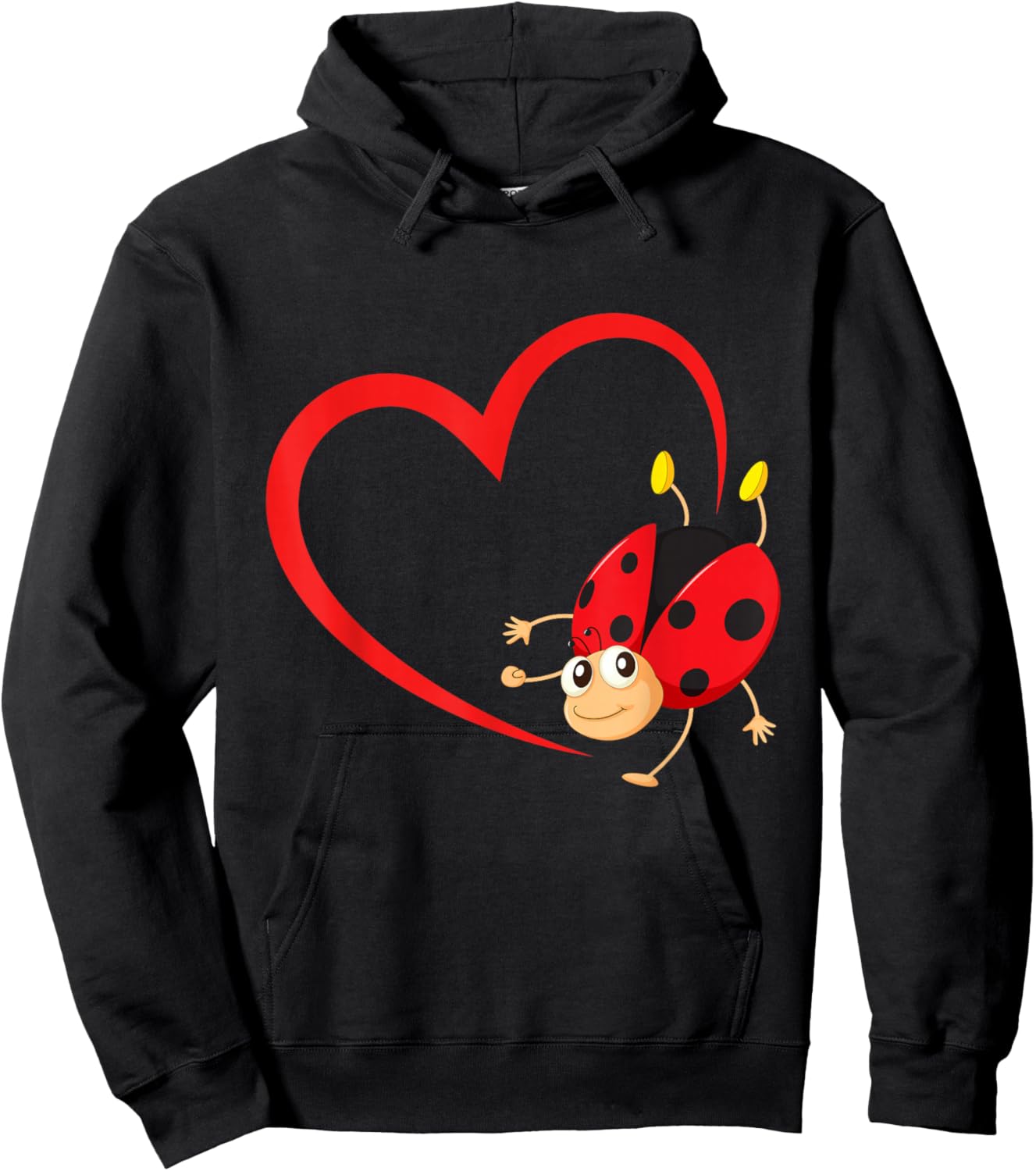 Ladybug Heart - Insectologist Insect Zoology Entomologist Hoodie - Hoodie | Black