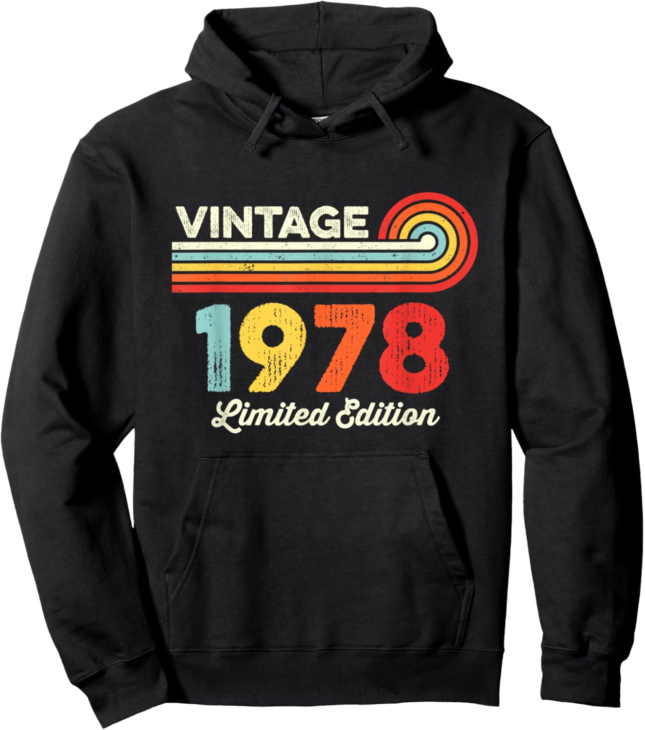 Vintage 1978 Birthday Limited Edition Men Women Born in 1978 Hoodie - Hoodie | Black