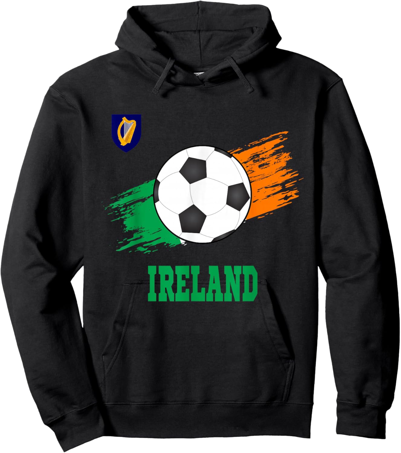 Ireland Soccer Irish Football Ireland Futbol Hoodie - Hoodie | Black