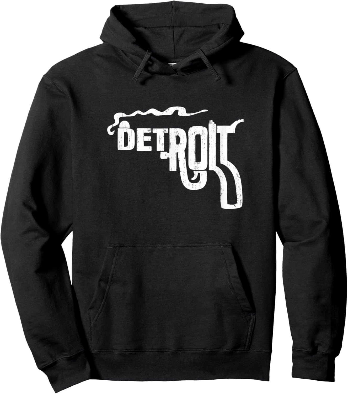 Detroit Smoking Gun Vintage Hoodie - Hoodie | Black