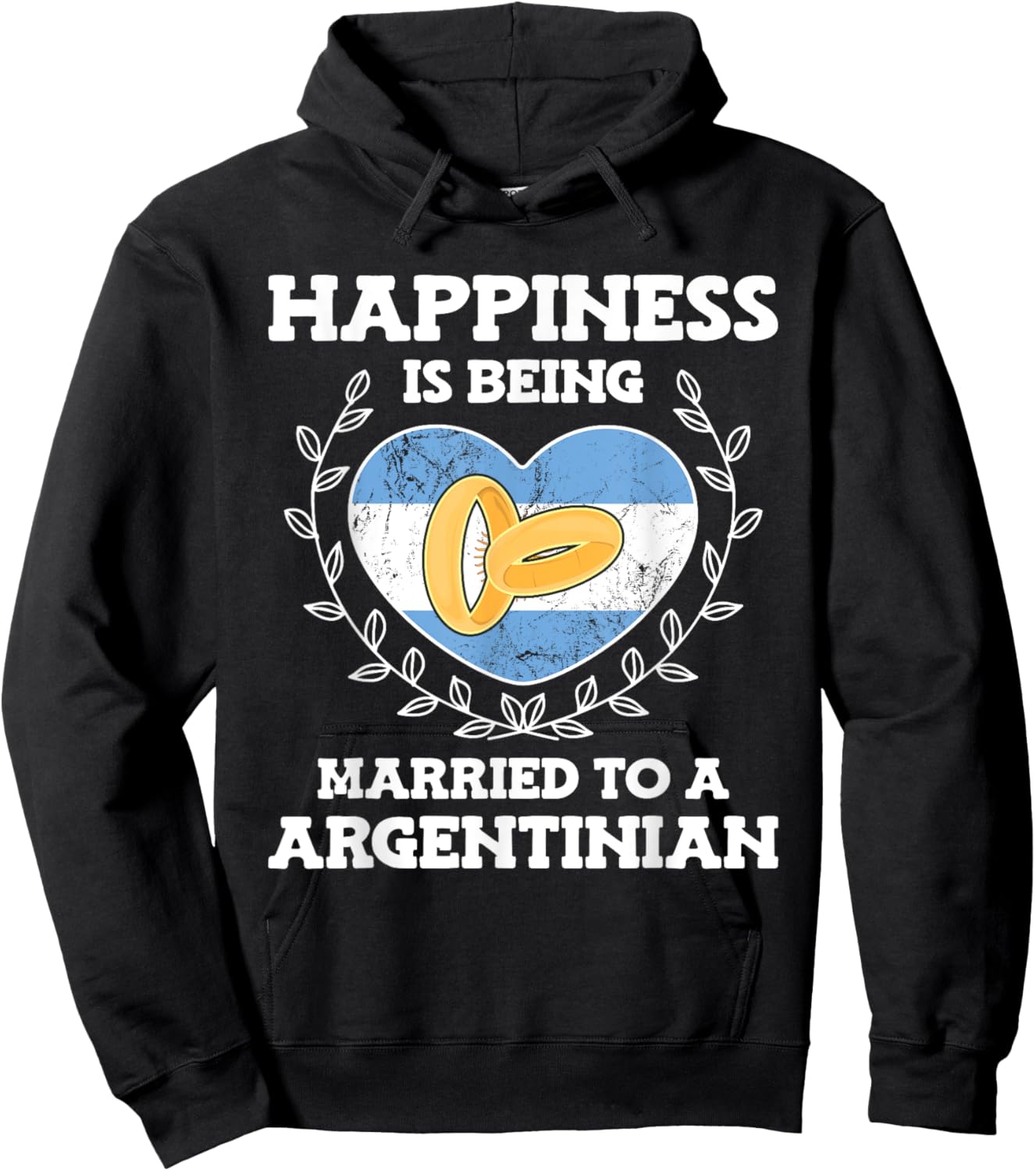 Marriage Anniversary Married To A Argentinian Wife Husband Hoodie - Hoodie | Black