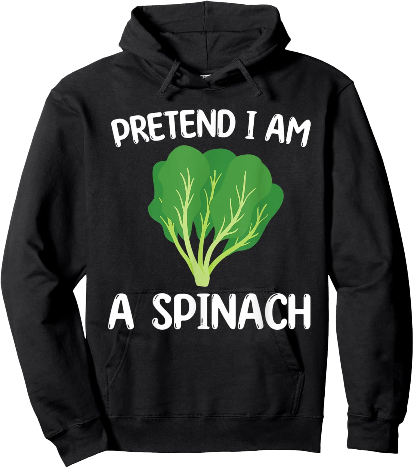 Cute Spinach Costume Love Healthy Food Hoodie - Hoodie | Black