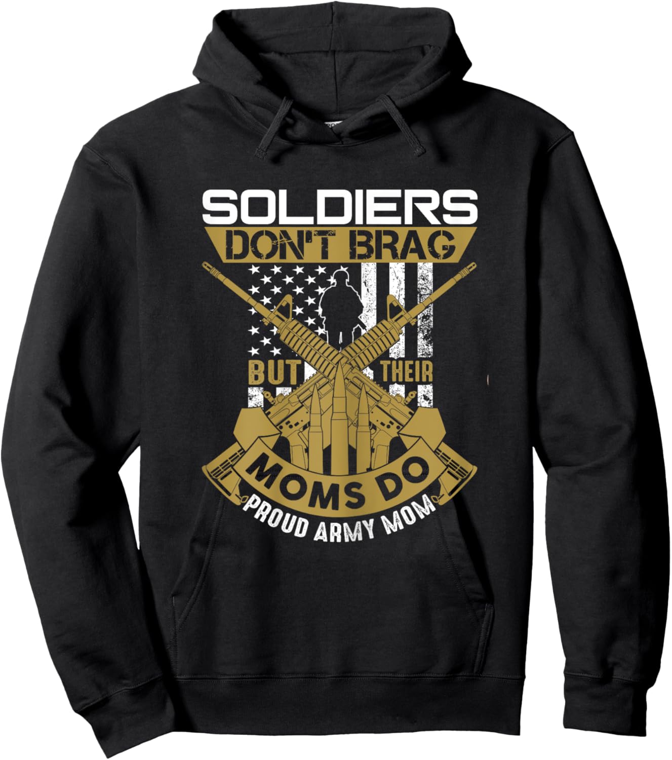 Army Mama Family Son Proud Army Mom Military Mother's Day Hoodie - Hoodie | Black