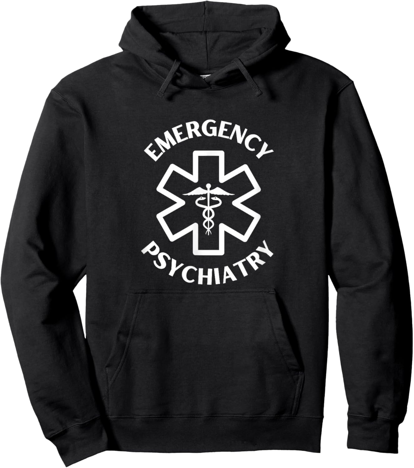 Emergency psychiatry Doctor Nurse Medical Caduceus Hoodie - Hoodie | Black